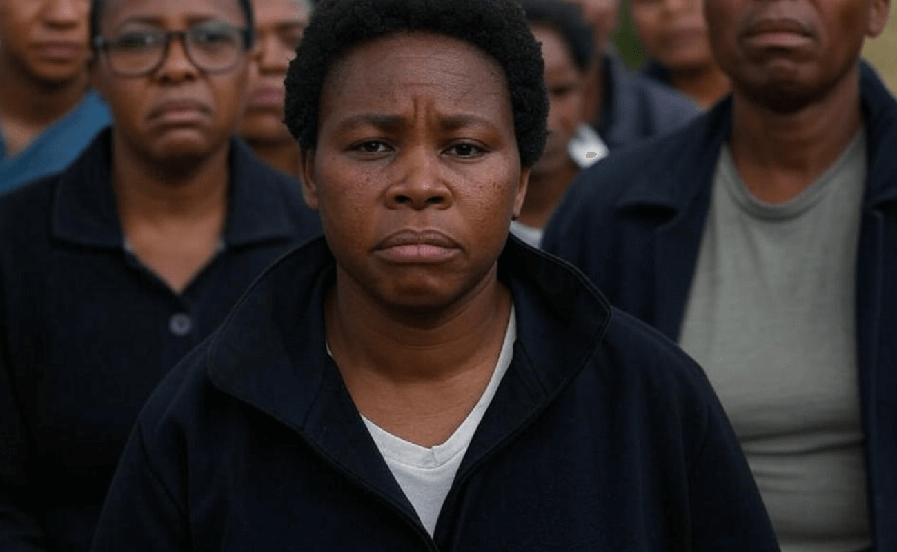 Frustrated SASSA beneficiaries standing outside the Post Office amid black card suspension, SASSA Urges Grant Holders to Switch Banks Amid Black Card Suspension
