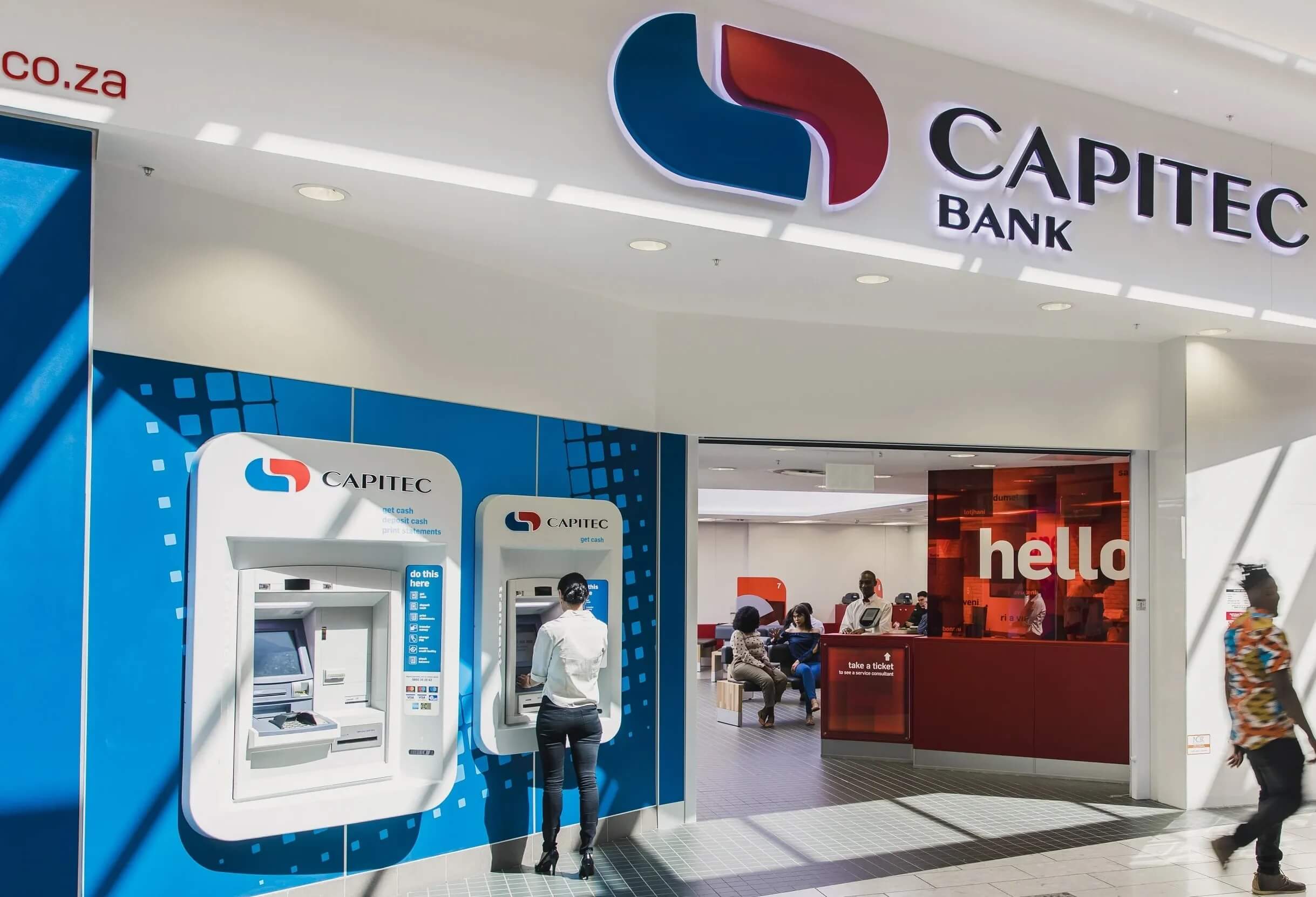 SASSA beneficiaries withdraw grant payout cash at Capitec Bank, one of South Africa’s famous banks, SASSA July 2025 Grant Payment Update Your Banking Details to Avoid Delays