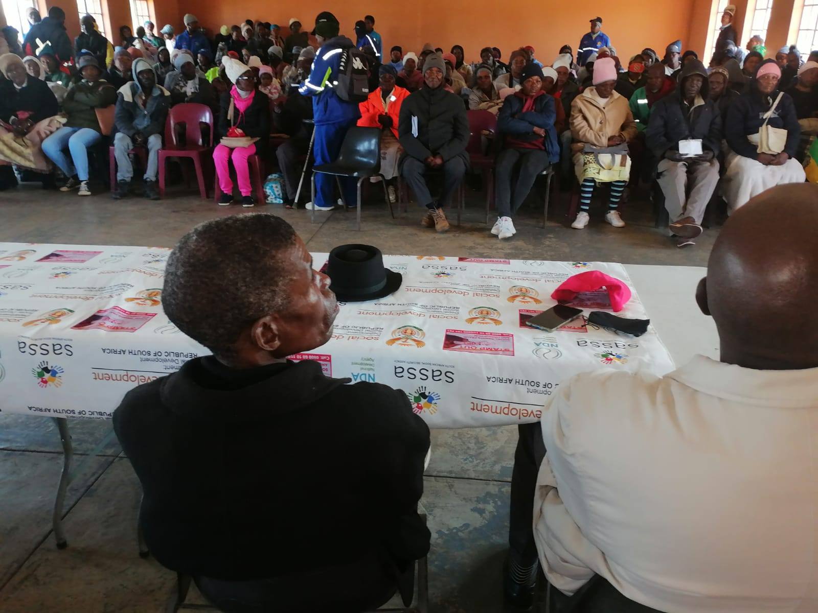 Elderly beneficiaries waiting at the SASSA office for grant pay, SASSA Old Age Grant payments start 2 September 2025